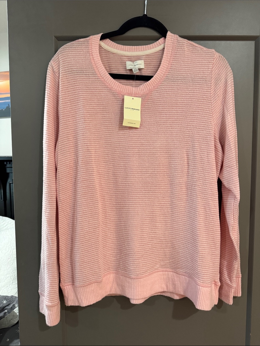 Lucky Brand Pink Crewneck Sweater